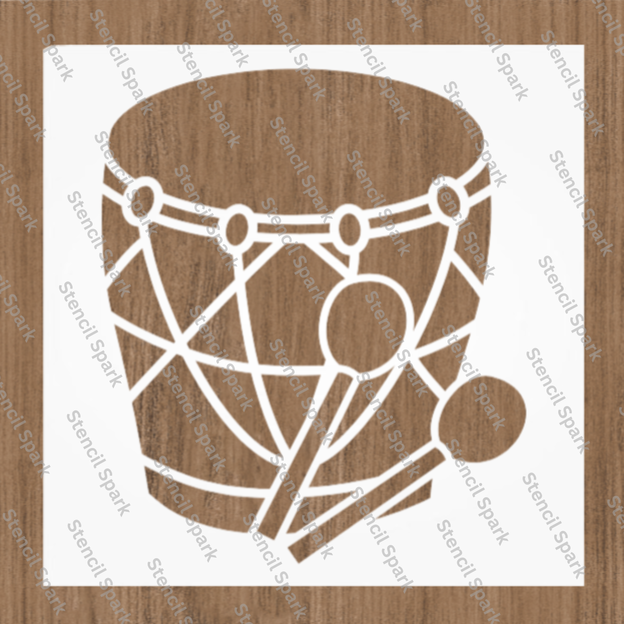 Tambora Drum Stencil