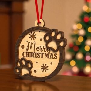 Wooden Christmas Pet Ornament