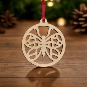 Wooden Christmas Bauble - Single Layered - 8