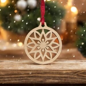 Wooden Christmas Bauble - Single Layered - 10