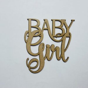 "Baby Girl" Sign Cutout