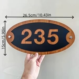 Custom Wooden-Acrylic Number plate