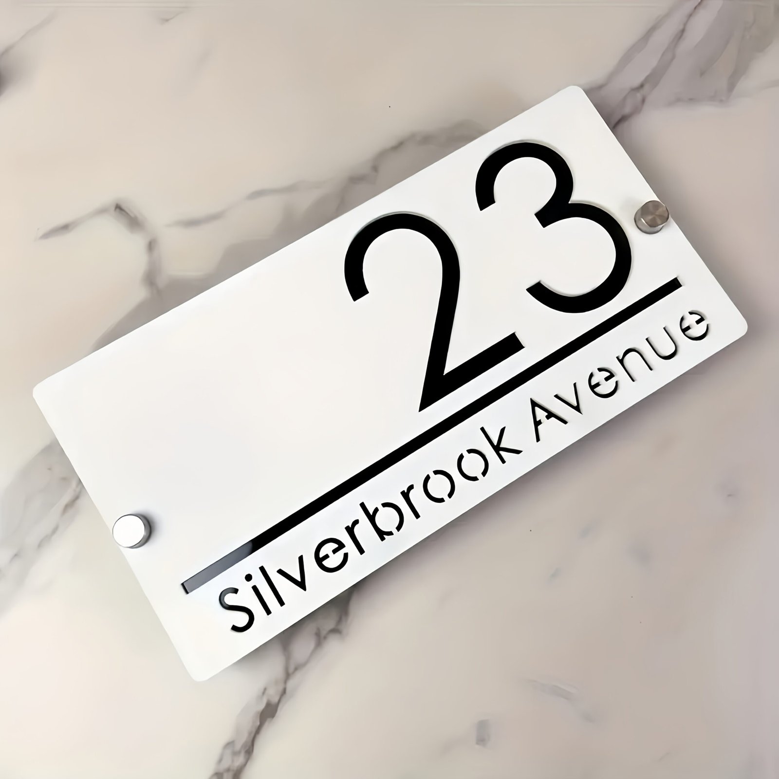 Custom Acrylic Address plate with Number - Image 4