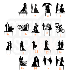 Laser Cut Wedding Cake Topper