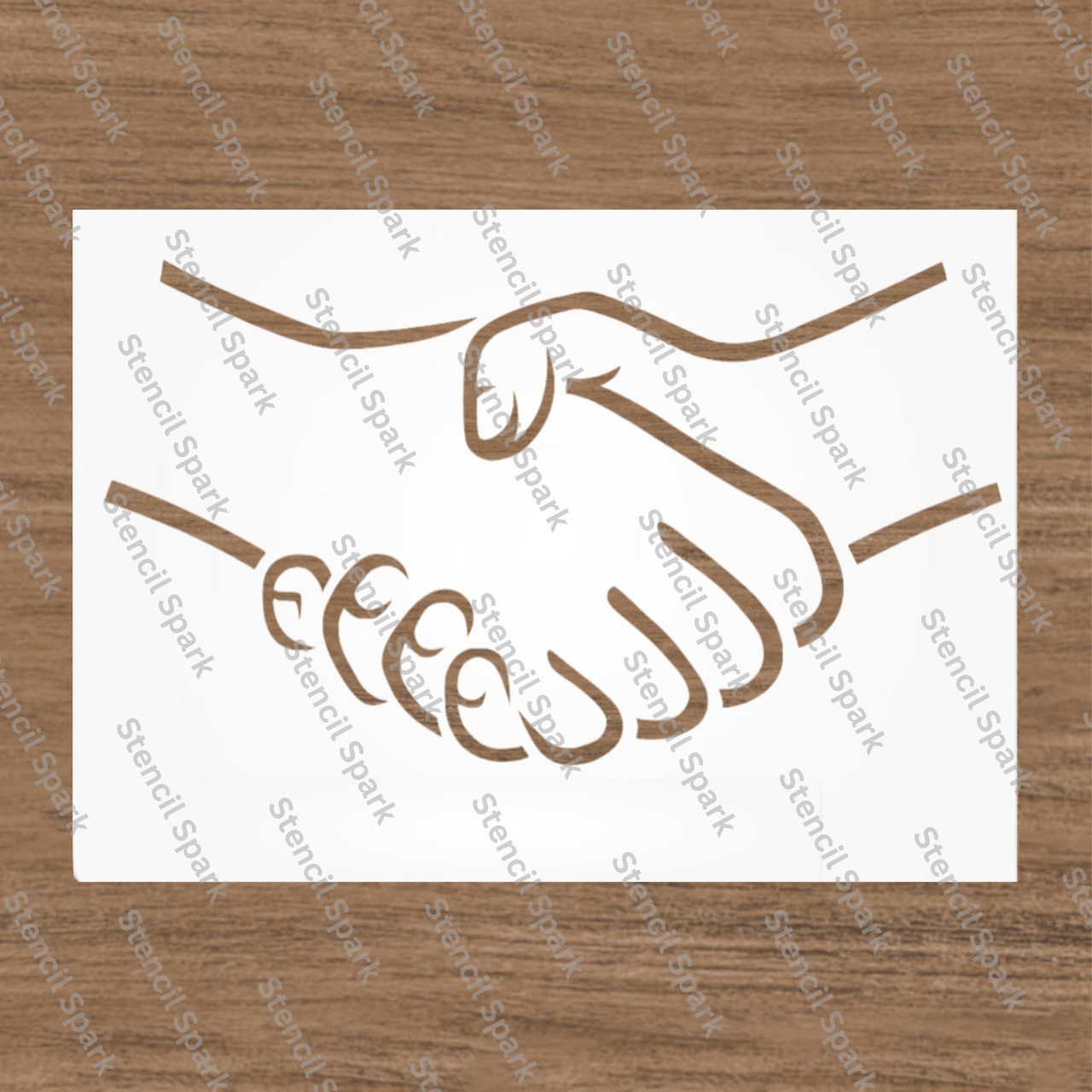 Stencil of Handshake