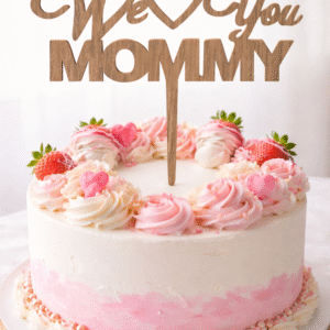 Laser Cut "We ❤️ You MOMMY" Cake Topper