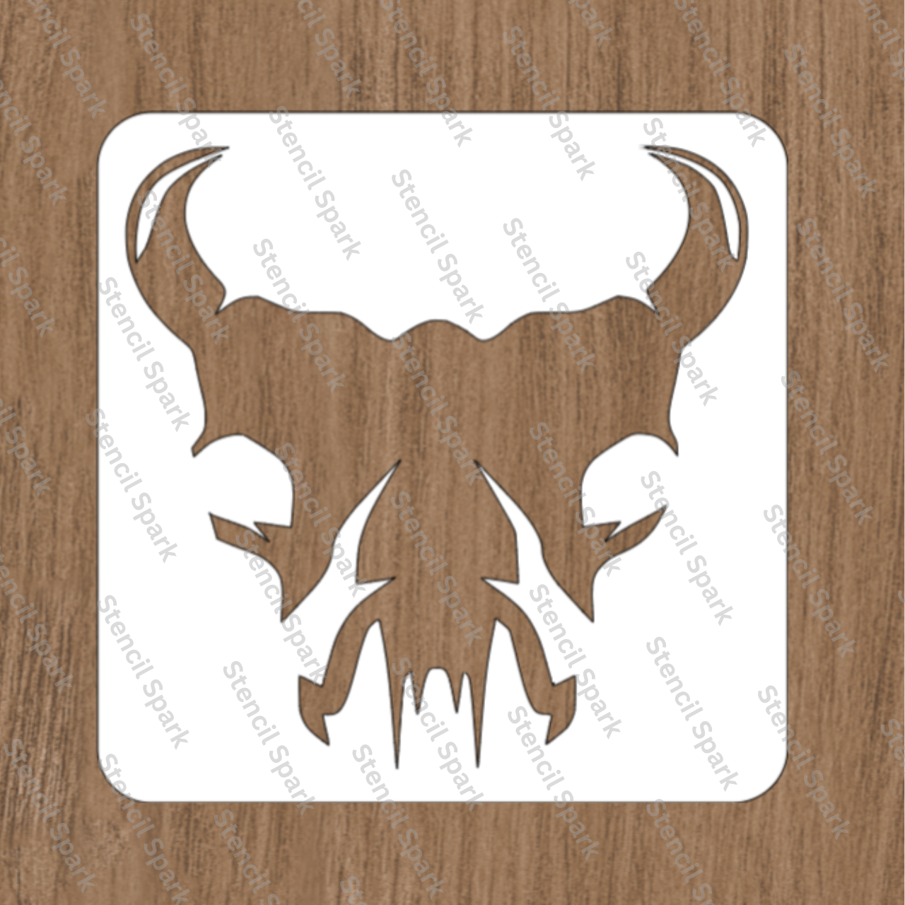 Cattle Skull Stencil - Image 2