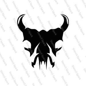 Cattle Skull Stencil