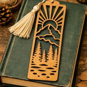 Wooden Nature-Mountain Bookmark