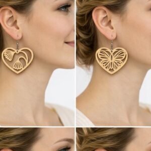 Laser-Cut Basswood Earrings • 16 Styles • Lightweight Dangle Jewelry